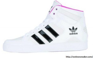 adidas hard court hi Sneaker weiß-pink